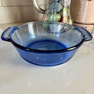 Anchor Hocking Cobalt Blue Glass Baking Dish with Handles